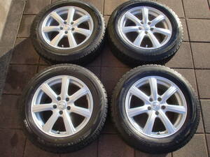 良品 DUNLOP PRD & 8~7.4mm山 WINTER MAXX WM02 225/60R17　アルファードヴェルファイアX-TRAILD5アウトランダー等に　手渡大歓迎　送料安