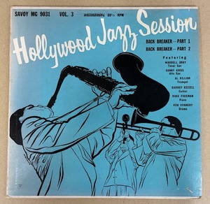 Hollywood Jazz Session - Vol. 3 Savoy Records MG 9031 Wardell Gray / Sonny Kriss / Al Killian / Barney Kessell 10インチ