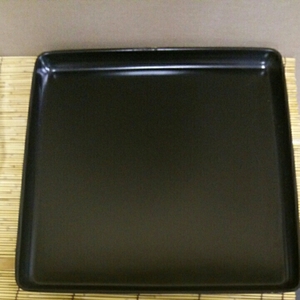  Showa Retro #12.0 feather .. seat serving tray .. black matted 