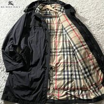 極美品/L-XLサイズ●4way バーバリー ロンドン ダウンライナー付 ナイロンコート スタンドカラー BURBERRY LONDON フード収納 ノバチェック_画像1