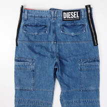 新品正規品 DIESEL ディーゼル D-LUKS 009CL メンズ ワイドシルエット デニム カーゴパンツ ジョガーデニム W30_画像4