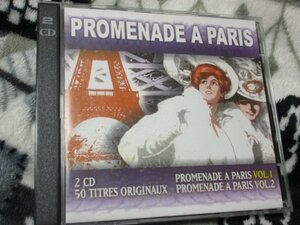 PROMENADE A PARIS　シャンソン【２枚組CD・50曲】エディット・ピラフ、レオ・フェレ、シャルル・トレネ、イヴ・モンタン、アズナブール