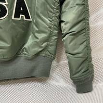 【超美品・着用数回のみ】AVIREX MA-1 FLIGHT JACKET/アヴィレックス コマーシャルロゴ MA-1フライトジャケット☆レディース M☆半額以下！_画像5