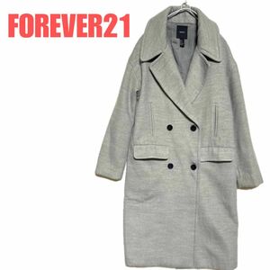 《FOREVER21》レディース　ロングコート　グレー　ゆったりデザイン　コート　アウター