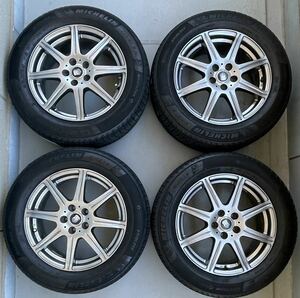 中古スタッドレスタイヤ ミシュラン MICHELIN X-ICE 3+ 205/60R16PCD100 5穴 ホイール付レガシーBRMスバル車　プリウスなど