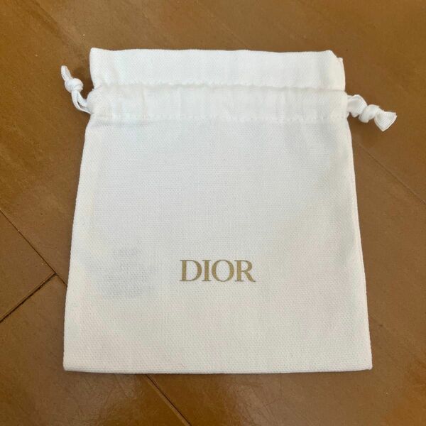 DIOR 巾着袋 ミニ布袋 ホワイト