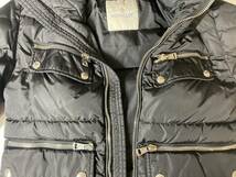 小斉257 １円オークション お値打ち MONCLER モンクレール ダウンジャケット レディース 肩幅約40cm 着丈約56cm 袖丈約56cm ブラック系_画像4