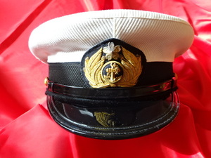 [復刻]大日本帝国海軍士官軍帽（57.5ｃｍ白覆い付き・高田帽子店製）ネームなし