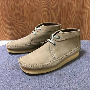 未使用　Clarks WEAVER BOOT クラークス ウィーバー ブーツ　スエード モカシンブーツ　uk8 26cm /ワラビー/チャッカ 