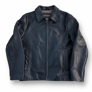 OLD BANANA REPUBLIC 90s 00s オールド　バナナリパブリック　レザージャケット　ブルゾン　シングルレザージャケット　M 大きめ　ブラック