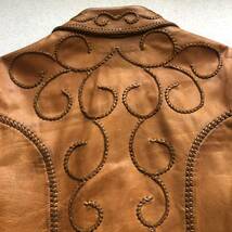 70s handmade sheika leather HAWAII ビンテージ　クラフトレザージャケット　サイズXL /ノースビーチ/イーストウエスト_画像4