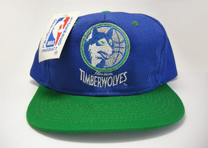 NBA ミネソタ ティンバーウルブズ Minnesota Timberwolves 旧ロゴ 90s デッドストック ビンテージ キャップ スナップバック CAP