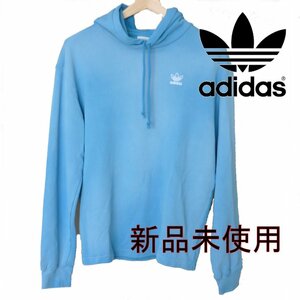 送料無料新品M アディダスオリジナルス adidas originals ライトブルーパーカー/コットン製 ルーズフィット