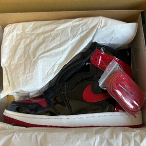 Nike Air Jordan 1 High OG Patent Bredナイキ エアジョーダン1 ハイ OG パテント ブレッド