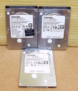  TOSHIBA MQ01ACF050・MQ01ABF050　HDD 2.5インチ SATA　500GB 3台セット （H)