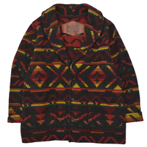 希少 90s vintage woolrich ネイティブ ブランケット ショールカラー ジャケット コート USA製 size.M ラスタ ウールリッチ ラグ_画像1