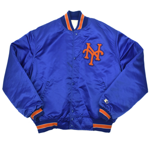 激レア XXL! 90s vintage USA製 STARTER MLB new york Mets ニューヨーク メッツ ナイロン スタジャン スターター Diamond collection