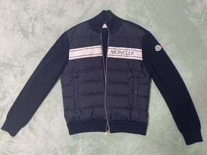 【極美品】2022年 MONCLER モンクレール ダウンニット カーディガン ブラック L