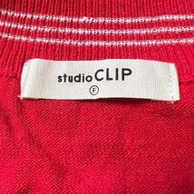 studio CLIP スタディオクリップ　綿　薄手ニット　赤　セーター 長袖 トップス コットン　レッド　肌触り抜群　着心地　_画像3