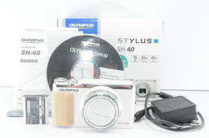 ★特上品★ オリンパス OLYMPUS 5-AXIS STYLUS SH-60 ホワイト ★完動品 ＃9566