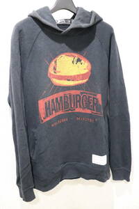 即決 ANDY WARHOL BY HYSTERIC GLAMOUR アンディ・ウォーホル ヒステリックグラマー HAMBURGER スウェットパーカー フーディ メンズ S 黒