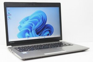 1円スタート ノートパソコン Windows11 薄型 軽量 東芝 dynabook R63 Windows10 第6世代 Core i5 SSD256GB メモリ8GB