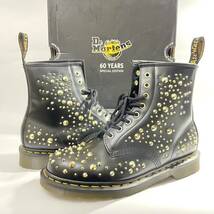 60周年記念 1460足限定 Dr Martens 1460 Midas ドクターマーチン 8ホール ゴールド スタッズ ブラック ブーツ メンズ シューズ 正規品_画像1