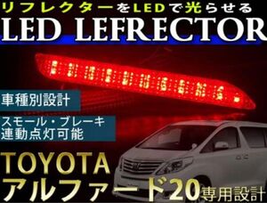 LED 発光 リフレクター 20系 30系 ヴェルファイア アルファードレッド