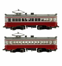 SG-270 絶版 鉄道模型 路面電車 Nゲージ MODEMO ハセガワ 4個set 名鉄 モ520形 赤白塗装 M車 1個 T車 3個 NT21 NT20 モデモ 動作未_画像3