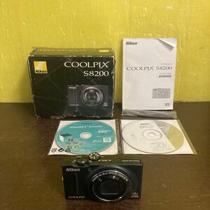 Nikon ニコン COOLPIX S8200 クールピクス ブラック バッテリー メモリーカード CD 箱 説明書 ストラップ付