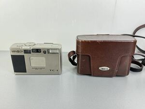 ジャンク■ MINOLTA TC-1 ポケットカメラ フィルムカメラ G-ROKKOR 28mm ミノルタ 通電確認済み ゆうパック