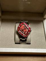 LAARVEE PEA001 SLIVER PRECISION STEEL: RED BEZEL & RED DIAL クリスマス限定カラー 海外限定_画像4