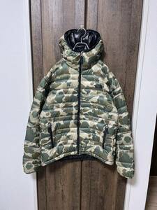 定価45,100円 即決 THE NORTH FACE FLASH HOODIE ノースフェイス フラッシュフーディー ダウンジャケット L 迷彩 タンカモ ND91312