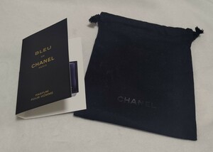 CHANEL シャネル　ブルードゥシャネル　メンズ 香水 サンプル 非売品 ホリデー ヴァポリタザー パルファム 巾着つき