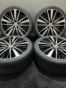 245/35ZR20 FALKEN/AZENIS FK510 19年製 TARKUS 20インチ 8J ＋45 114.3 5H 夏タイヤ 4本 アルファード ヴェルファイア (1-E369)