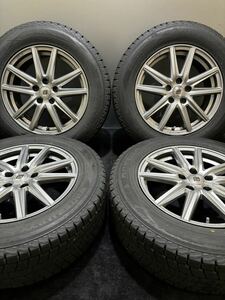 225/65R17 DUNLOP/WINTER MAXX SJ8 19年製 SEIN 17インチ 7J ＋48 114.3 5H スタッドレス 4本 エクストレイル CX-5 (南6-E410)