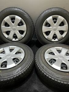 155/80R13 BRIDGESTONE/VRX3 22年製 トヨタ 30系 パッソ 純正 スチール 13インチ 4.5J ＋35 100 4H スタッドレス バリ山 4本 (南1-E503)