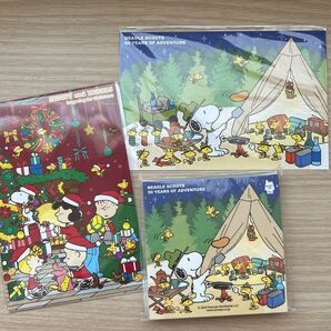 スヌーピー　クリスマス2023・ビーグルスカウト50周年　アートカード、メモ