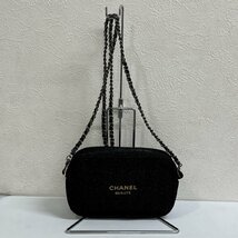 キングラム[09]CHANEL BEAUTE シャネル ビューティー チェーンショルダーバッグ ポーチ ブラック ノベルティ 308_画像1