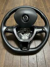 VW ポロ DBA-6RCJZ レザーステアリングホイール_画像2