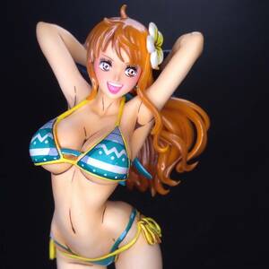 ナミ NAMI カスタムリペイント 瞳修正 ワンピースGRANDLINE GIRLS ON VACATION Green ver.フィギュア 2D2次元イラスト風仕上ONE PIECE水着 