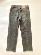 ビンテージ USA製 墨黒 ブラック Levis 505 先染め W36 L30 米国製 80s90s Black _画像3