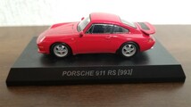 京商　1/64　PORSCHE 911 RS 【993】 赤色　ポルシェ コレクション　サークルK_画像1