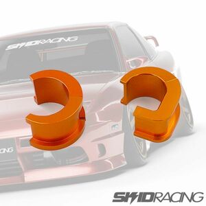 切れ角アップ 車に必須! S13 180SX 逆関節防止 オフセット ステアリング ラック アルミ ブッシュ シルビア ラックカラー :18 D3