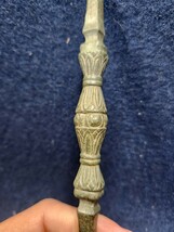 ◇rm◇古銅製◇独鈷杵◇密教法具◇約１４cm（仏教美術 金剛杵 仏像 ヴァジュラ 孔雀王 当時物 青銅 空海 高野山 仏具 ）_画像9