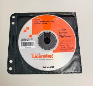 2YXS764* present condition goods *Microsoft Licensing Japanese Microsoft SQL Server 2000 Enterprise Edition disk only 