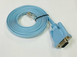 YXS142★中古品★Cisco Systems コンソール用 シリアルケーブル 72-3383-01 RJ-45 DB-9互換ケーブル　ケーブル長さ約180CM