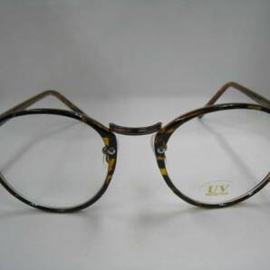 ボストン 細フレーム 伊達眼鏡 2854 メガネ めがね べっ甲色 UVプロテクションの画像2