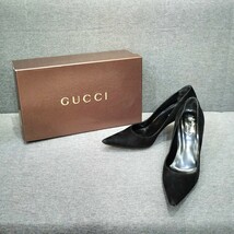 GUCCI　グッチ　パンプス　ヒール　ブラック　バンブー　36 ハーフ_画像1