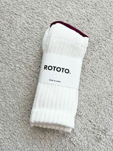 ROTOTO LOOSE PILE CREW SOCKS ルーズ ソックス ホワイト ロトト 靴下